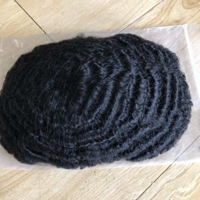 China Best Selling Brazilian Virgin Human Hair 100 Hairpieces 7mm Full Units PU Afro Hair Man Wave Hairpiece for sale