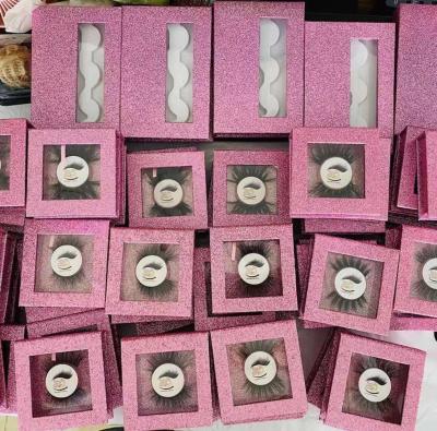 China Wholesale Seller 15mm mink 3d eyelashes wicking soft 100% natural handmade styles with pink glitter wicking case for sale