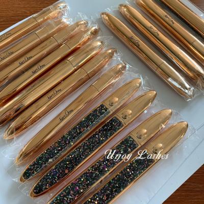 China Latex Gold Free Popular Tube Smooth To Write Black Color For Eyelash Glitter Diamond Strong Glue Eyeliner Adhesive Pen for sale