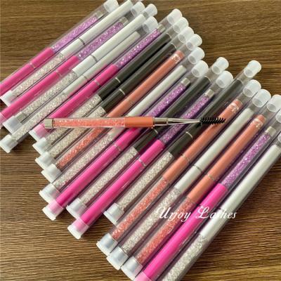 China High Quality Bling Eye Makeup Diamond Lash Brush Wholesale Luxury Eyelash Brush for sale