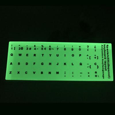 China Laptop Keyboard Glow in the Dark Wall Sticker Spanish for Macbook Keyboard Cover for sale