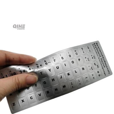 China Silver LAPTOP Sticker Screen Protector Keyskin Mark Russica Arabic Hebrew English Cover for sale