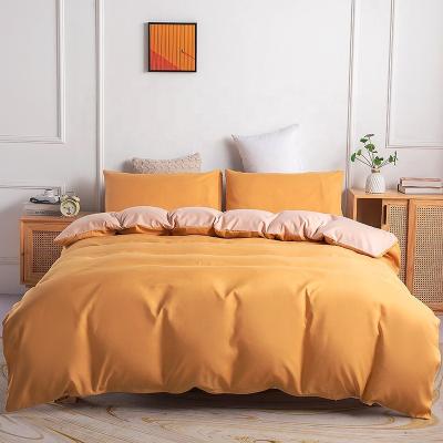 China Non-Toxic Solid Color Comforter Cover Set Solid Colors Duvet Cover Set for sale