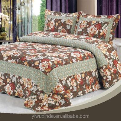 China Cotton Floral Chinese Patchwork King Size Thick Comforter Bed Set for sale