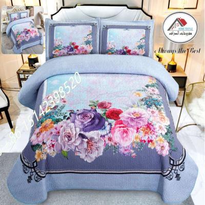 China Plain odm and oem queen floral bedspread for sale