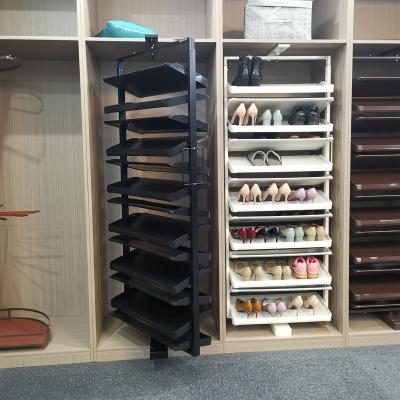 China Wholesale Size Customized Rotating Shoe Rack Convertible For Wardrobe for sale