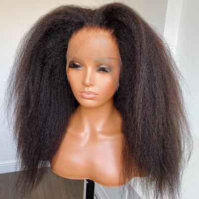 China 100% Curly Straight Yaki Virgin Hair Lace Front Wig,Wholesale Quality Wigs For Black Women,Straight Yaki Wigs Wig Vendors for sale