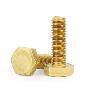 China Stainless Steel Connector Brass Bolt Electrical Brass Bolt DIN931 Copper Clad Connector for sale