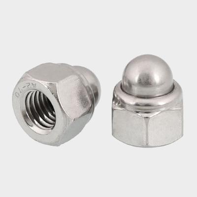 China Heavy Industry M6 M8 M10 M12 M16 M18 M20 304 Stainless Steel 316 Hex Nylon Insert Domed Cap Nut DIN986 for sale