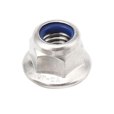 China DIN6926 Heavy Industry Stainless Steel With M6 M8 M10 M12 M16 Single Flange Nylon Lock Nuts for sale