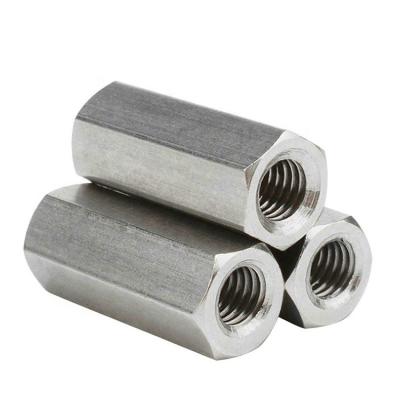 China DIN6334 Heavy Industry High Precision Custom 304 Stainless Steel Hex Threaded Long Hex Coupling Nut for sale