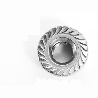 China Heavy Industry Factory Stock Stainless Steel Hex Flange Nut 1/4 5/16 3/8 1/2 SS304 SS316 Hexagon Flange Nut IFI145 Inch for sale