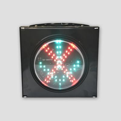 China Clear Lens 200mm LED Lane Traffic Lights Light With Green Red Cross Arrow for sale