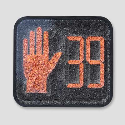 China Traffic Safety Led Warning Lights ITE Standard 16*18 Hand And Walking Person With Countdown Timer Pedestrian Warning Light for sale