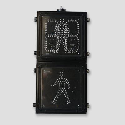 China Traffic Roadway Safety 300mm Clear Lens Red Green Countdown Traffic Light With Static Red Red Green Man for sale