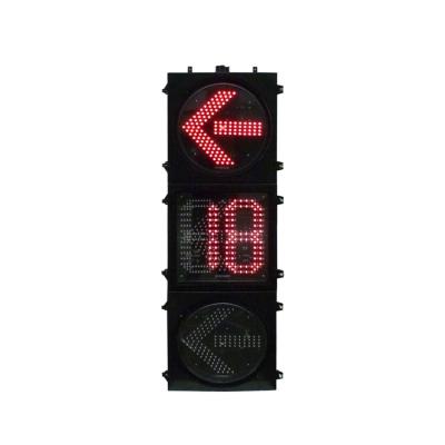 China 300mm 400mm Roadway Arrow LED Traffic Lights Light with Countdown Timer on Sale for sale