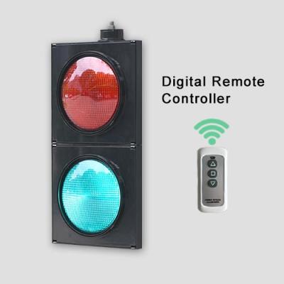 China PC Remote Control 200mm Red Green Traffic Light For Parking Traffic Light System for sale