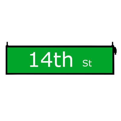 China Custom Led Illuminated Street Name Board Road Sign Plate Road Name Led Sign Boards for sale