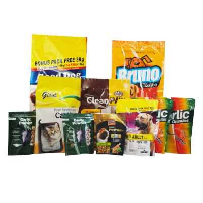 China Customized Moisture Proof Price Pet Food Snacks Custom Printed With Window Stand Up Pouch Netting for sale