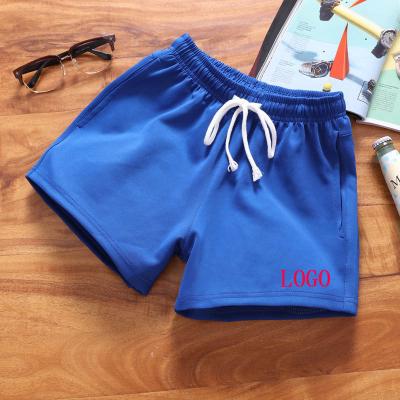 China Anti-wrinkle Custom Sports LOGO Leisure Short Men's Casual Beach Loose Pants Comfortable Breathable Solid Color Fitness Track Pants for sale