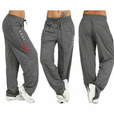 China Custom Solid Color Casual Loose Women's Anti-Wrinkle LOGO Joggers Pants Ladies Tracksuit Bottoms Jogging Gym Pants Leisure Wear for sale