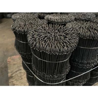 China Black Annealed Double Loop Rebar Tie Wire 17 Gauge 4'' for sale