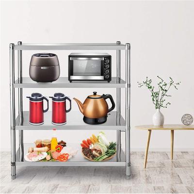 China Universal Heavy Duty Shelving Unit for Commercial Kitchen Office Garage Storage 4 Units and Tier Stainless Steel Unit Shelf Shelving Storages for sale