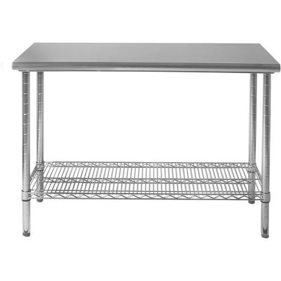 China Universal NSF Classics Seville Commercial Stainless Steel Work Table Top Island Cart Prep Service Station, for Restaurant, Kitchen for sale