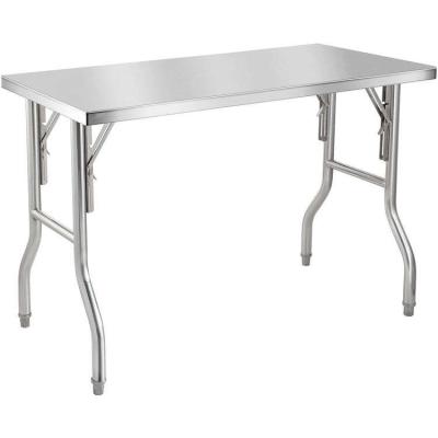 China Universal Foldable Prep Table Stainless Steel Kitchen Table Commercial Kitchen Dining Table Workbench for sale