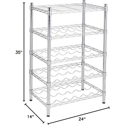 China Multifunctional Free Stackable Wine Rack for Bar and Kitchen Storage Wine Pantry Wine Rack Metal Wire Steel Wine Rack, for sale