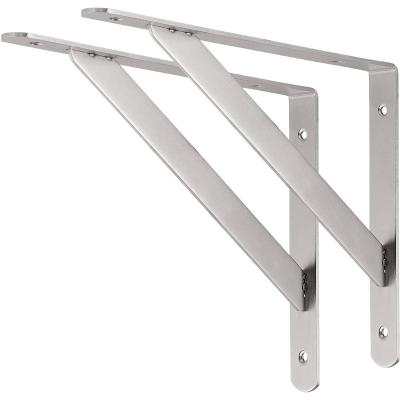 China Universal Heavy Duty Stainless Steel Bracket for Table Bench, Space Saving DIY Bracket, Pack of 2 for sale