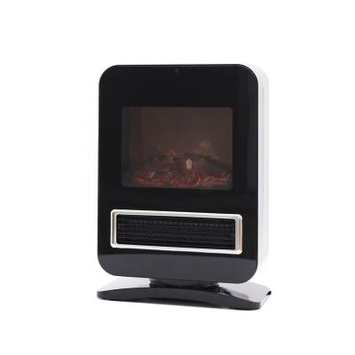 China Real Flame Effect 1200W Living Room Mini Portable Electric Fireplace Heater Ceramic Heater with fireflame for sale