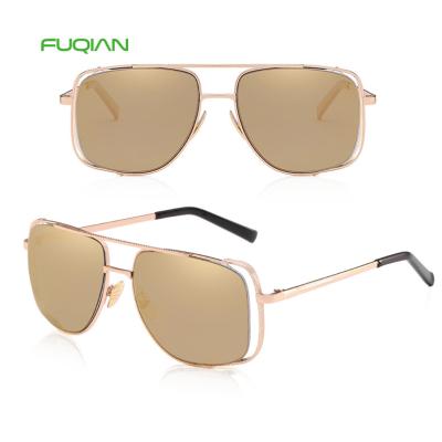 China Fashionable Sunglasses Prepare Running Square Mirror Frame Outdoor Driving PC Anti-UV Sunglasses for sale