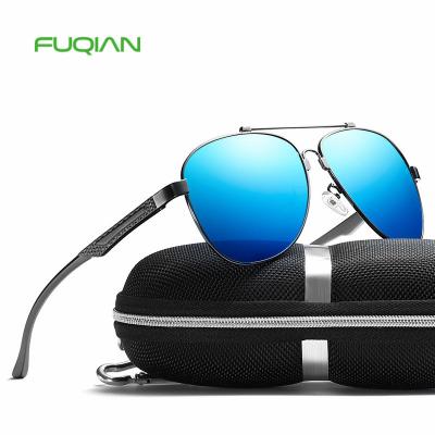 China 2020 Fashion Polarized Aluminum Magnesium Material Men's Sunglasses Glass Pilot Memory Legs Sunglasses for sale