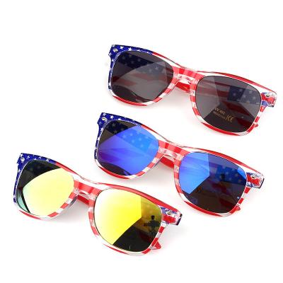 China Custom Plastic Festival Party Music Logo Decoration and Protection Delight Old Glory Glass USA Flag Sunglasses The American National Flag for sale