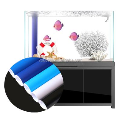 China Viable hot sale vinyl background wallpaper for fish tank fish tank sticker for sale