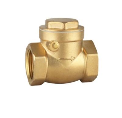 China Overhead 3/4 1/2 Brass Horizontal Prevents Water Backflow One Way Swing Check Valve With Female Thread for sale