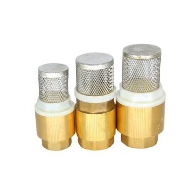 China General high qulitly fabricate 1/2 to 4 inch female thread vertical forged brass spring shaft plastic non return check valve for sale