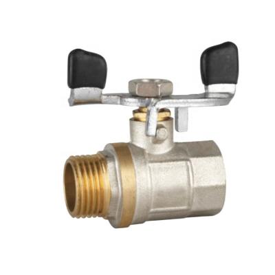 China General Factory Wholesale Butterfly Handle Brass Ball Valves For Gas Application NPT BSPT Thread for sale