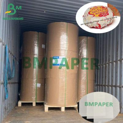 China 30g-80g Greaseproof White Paper Roll High Quality Food Wrapping Master Roll Custom Size zu verkaufen