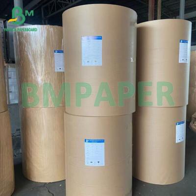 China 60g Brown Recycled Kraft Liner Paperboard For Making Roll Tubes Cores for sale