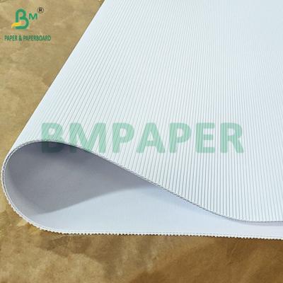 China 2ply 3ply White Corrugated Board 100g + 100g + 100g E F Flute For Package Box for sale