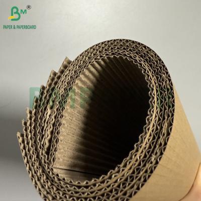 China 90gsm + 90gsm 2 Ply Brown Corrugated Paper Rolls 100cm X 50m Multi-Purpose Single-Faced Roll for sale