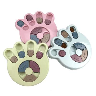 China Non-Feeder Pet Bowl Interactive Safety Puzzle Non-Slip Plastic Feeder Maze Eat Dish Container For Puppy for sale