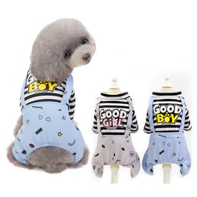 China Amazon Pet Apparel Fashion Overalls Sustainable Hot Selling Cute Denim Dog Clothes for sale