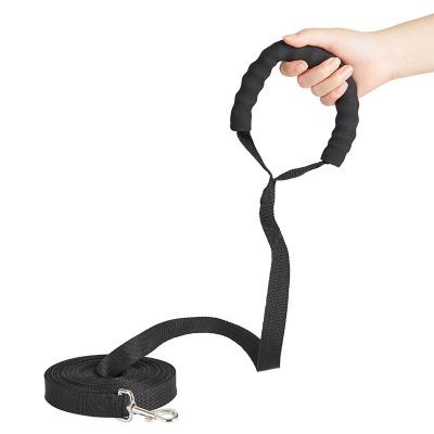 China Sustainable Custom Pet Training 6/15/20/30/50/100FT Extra Long Dog Tracking Leash With Foam Handle for sale