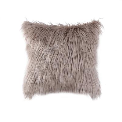 China Factory Viable OEM Customized Synthetic Artificial Sheepskin Luxury Decorative Pillow for sale