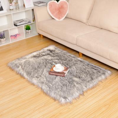 China Washable Handmade Fur Carpets Decoration Faux Sheepskin Fur Blankets Customized Fluffy Faux Fur Rug Blanket For Living Room for sale