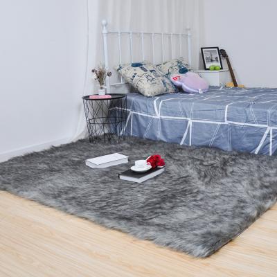 China China Anti-slip export wholesale faux fur acrylic rug for bed faux fur blanket for home decor for sale