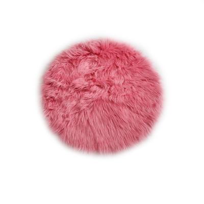 China Anti-Bacteria Around Modern Luxury And Soft Fur Blanket Faux Blanket Round Bed Room Living Room Sofa Rug Area Rug Round Rug for sale